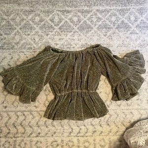 Nasty Gal Metallic Top